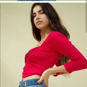 The line by k Stevie top in raspberry size x small